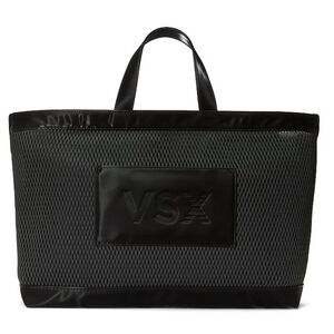 Victoria's Secret VSX Large Black Mesh Tote Travel Bag Top Zip Closure 2025 NEW